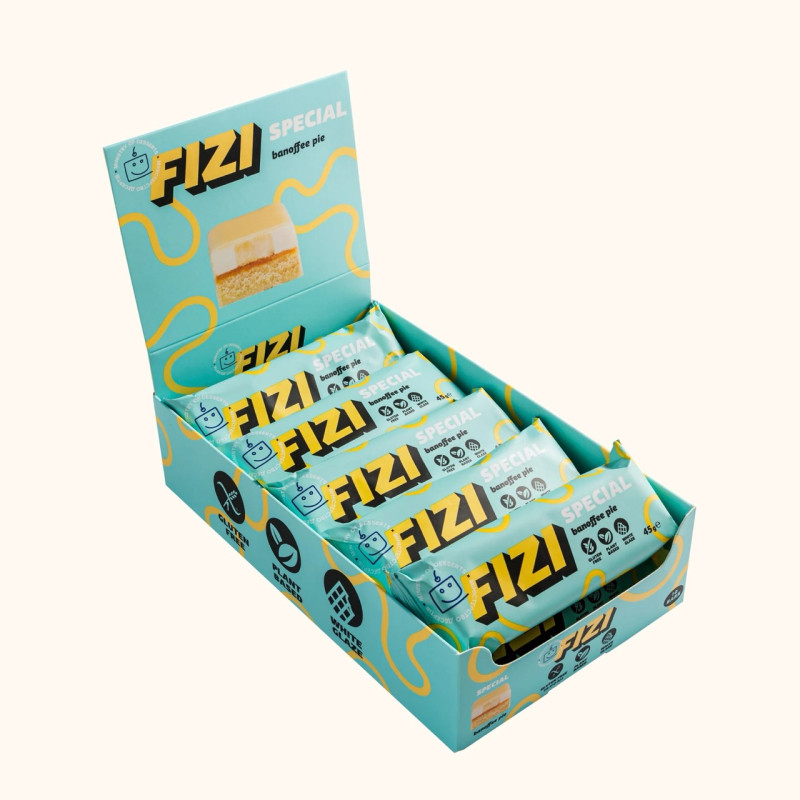 Батончик Fizi Banoffee Pie в білій глазурі 45г