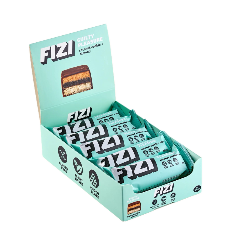 Батончик Fizi Guilty Pleasure coconut cookie + almond у шоколадній глазурі 45г