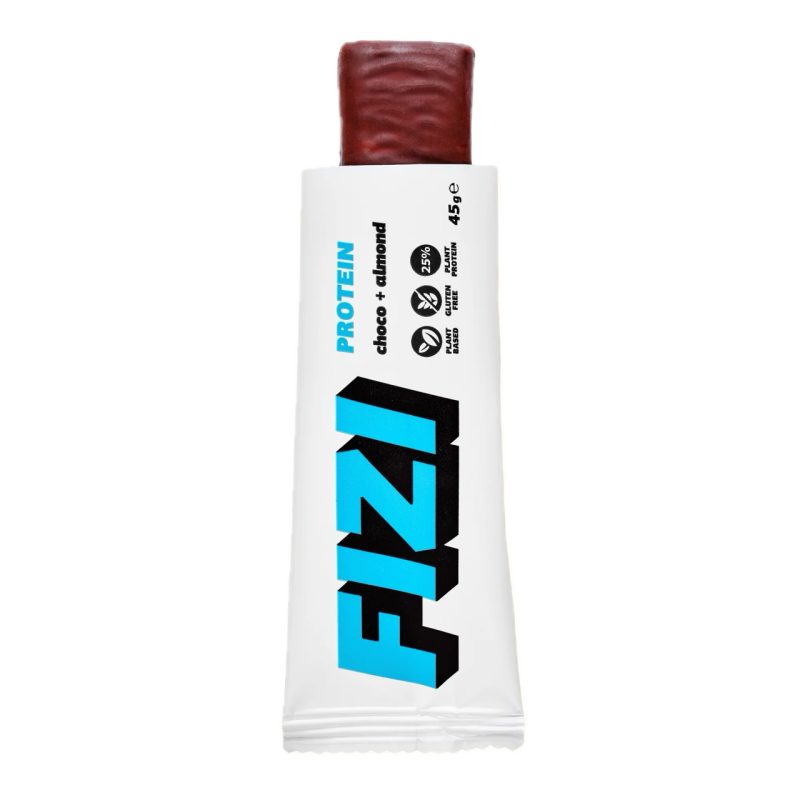 Батончик протеїновий Fizi protein almond + choco у шоколадній глазурі 45г