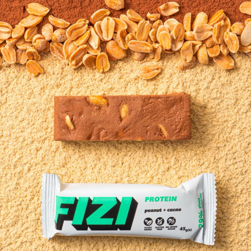 Батончик протеїновий Fizi Peanut + cacao 45г