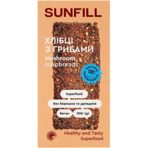 Хлібці Sunfill з грибами 100г