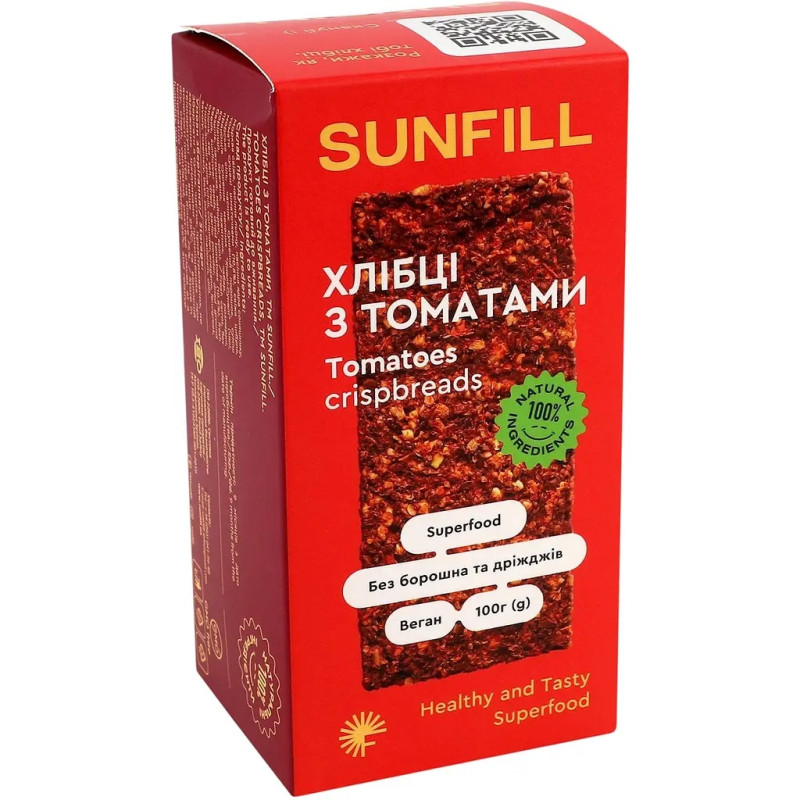 Хлібці Sunfill з томатами 100г
