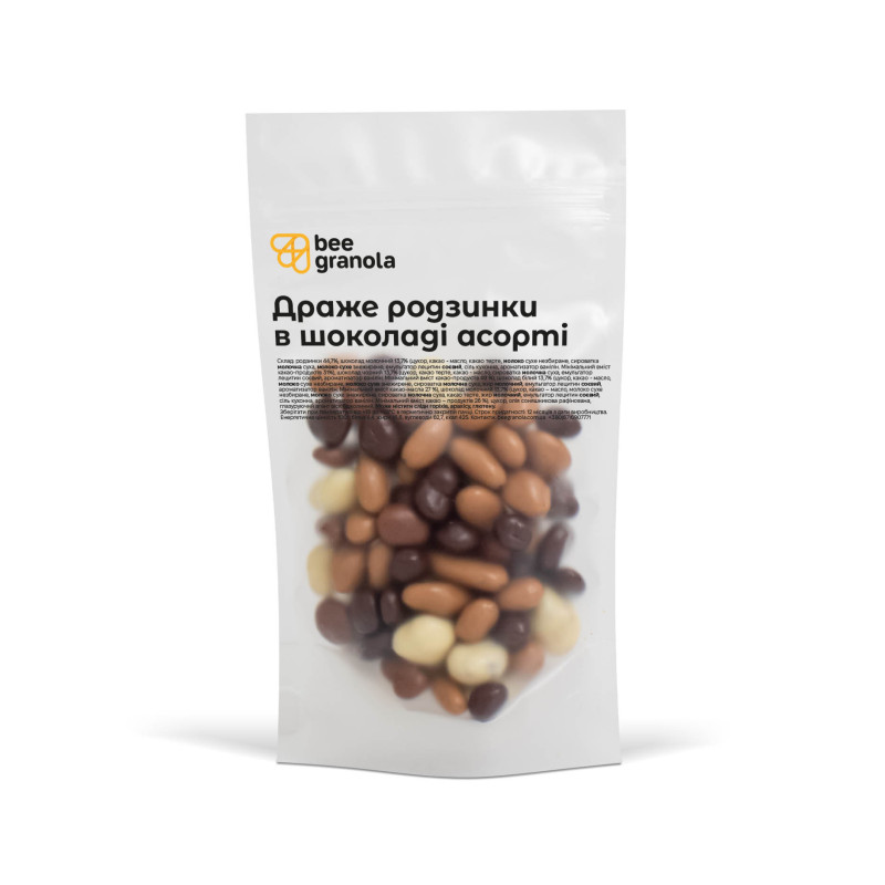 Родзинки в шоколаді Bee Granola асорті 50г