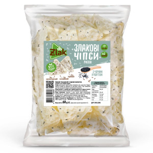 Злакові чіпси Zlak рисові з чорним кунжутом 60г
