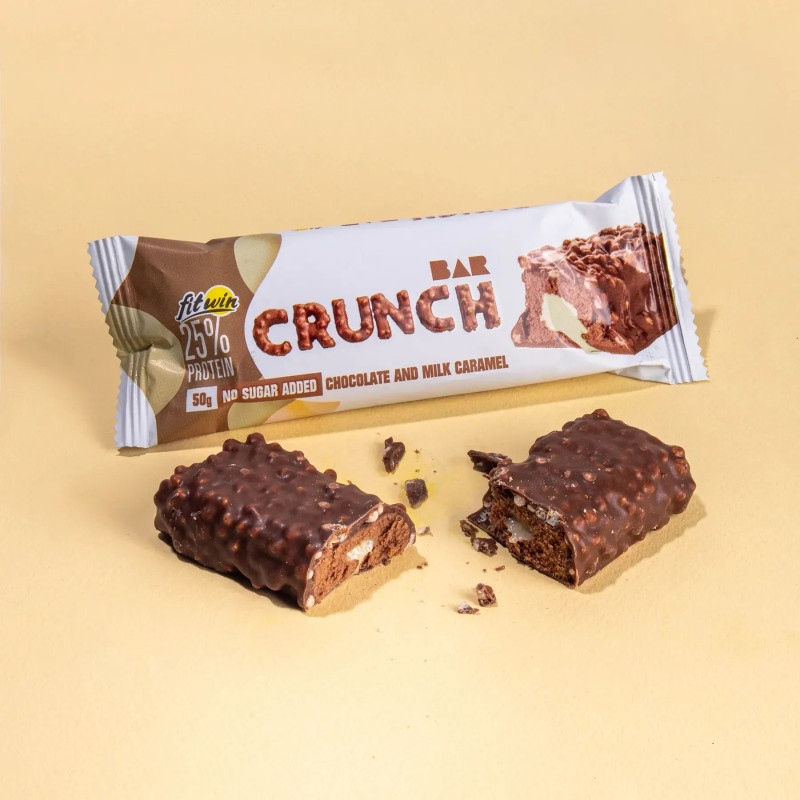 Протеїновий батончик FitWin Crunch Bar 50г шоколад-молочна карамель