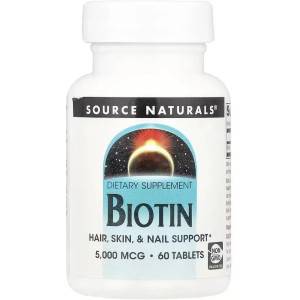 Біотин Source Naturals Biotin 5000 мкг 60табл