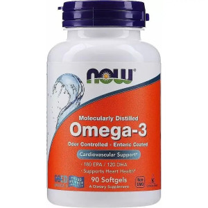 Омега 3 NOW Omega-3 Enteric 90капс