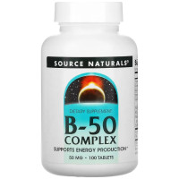 Комплекс Source Naturals Vitamin B-50 Complex 50мг 100таб