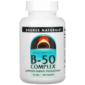 Комплекс Source Naturals Vitamin B-50 Complex 50мг 100таб
