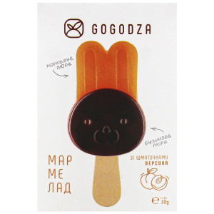 Желейний мармелад Gogodza  морква-бузина зі шматочками персика 30г