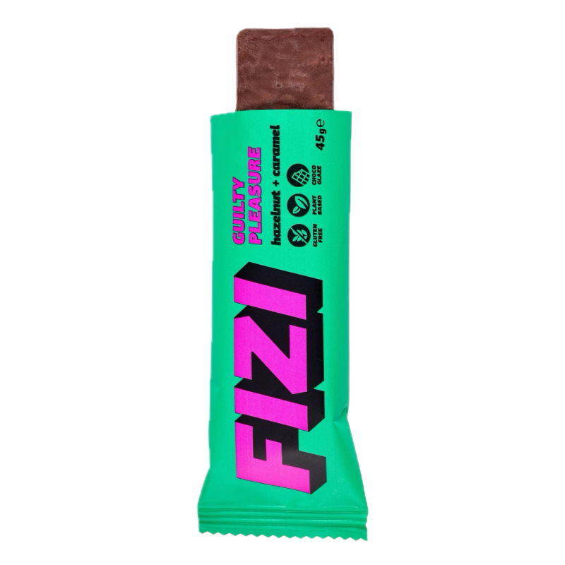 Батончик Fizi Guilty Pleasure hazelnut + caramel у шоколадній глазурі 45г
