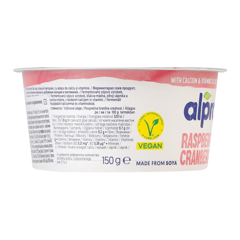 Десерт Alpro соєвий ферментований малина-журавлина 150г