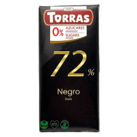 Шоколад Torras чорний 72% без цукру 75г