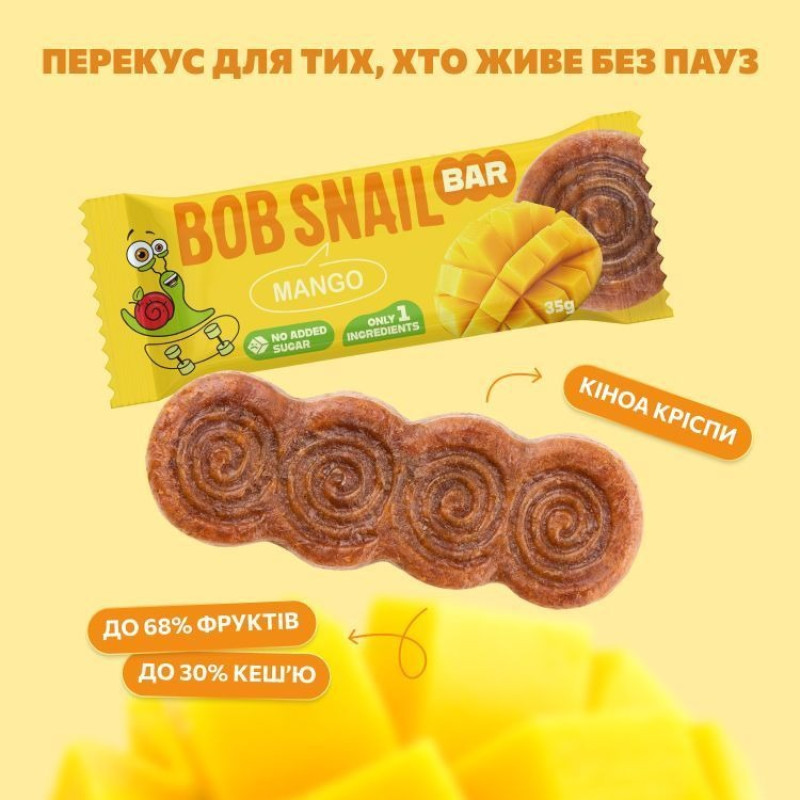 Батончик Bob Snail манго 35г