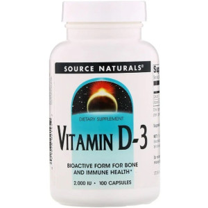 Вітамін D3 Source Naturals 2000 МО 100 капсул
