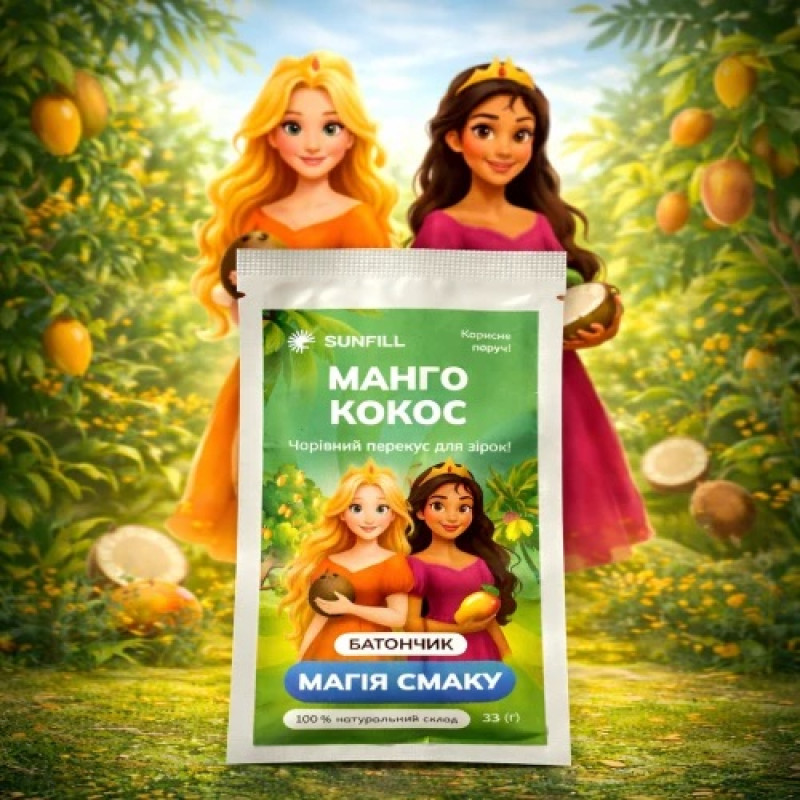  Батончик Sunfill манго-кокос 33г 