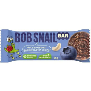 Батончик Bob Snail яблуко-чорниця-кеш'ю-кріспи-кіноа 35г