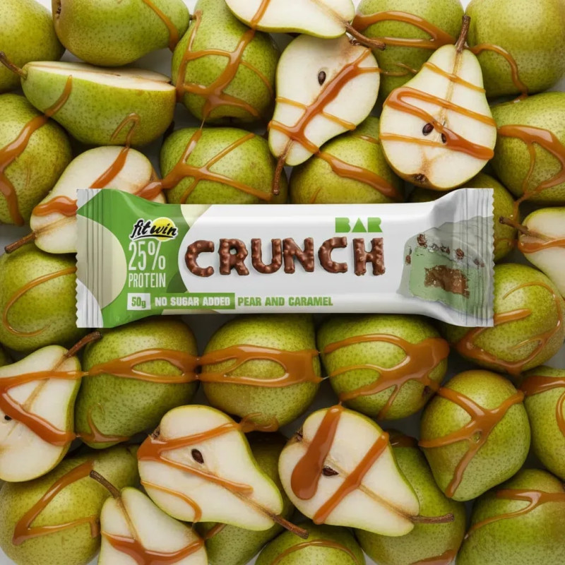 Протеїновий батончик FitWin Crunch Bar груша карамель 50г
