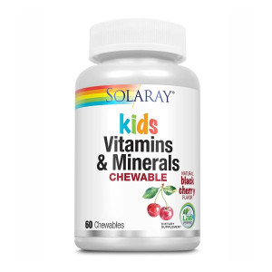 Мультивітаміни для дітей Solaray Kids Vitamins & Minerals Chewable 60 табл