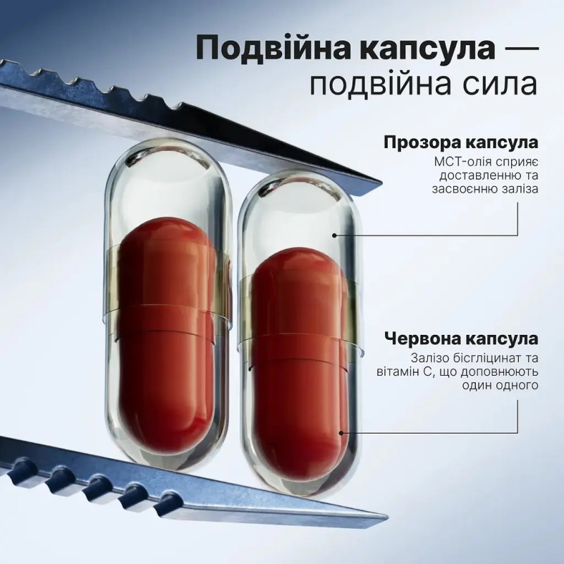Залізо бісгліцинат Perla Helsa Liposomal Iron 60кап