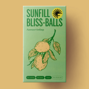 Цукерки Sunfill Bliss-balls лимон-імбир 135г