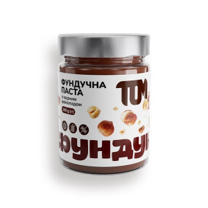 Паста ТОМ фундучна з чорним шоколадом 300г