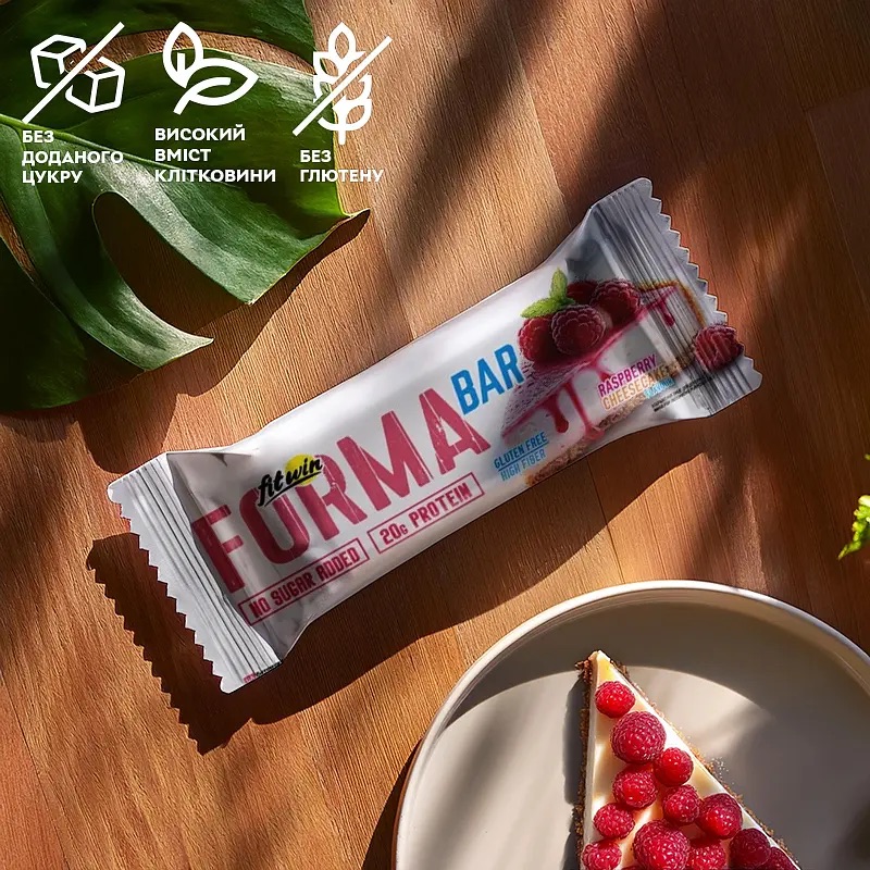 Батончик FitWin Forma Bar малиновий чізкейк 60г