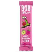 Цукерка Bob Snail страйпс яблуко-малина 14г