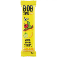 Цукерка Bob Snail страйпс яблуко-банан 14г