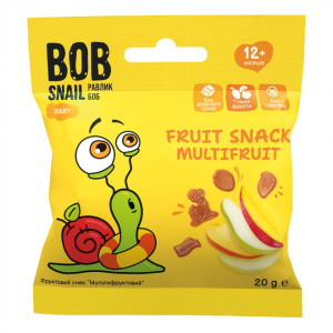 Фруктовий снек Bob Snail мультифруктовий 20г