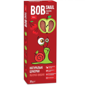 Натуральні цукерки Bob Snail яблуко-вишня 30г
