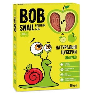 Натуральні цукерки Bob Snail яблуко 60г