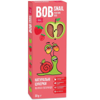 Натуральні цукерки Bob Snail яблуко-полуниця 30г