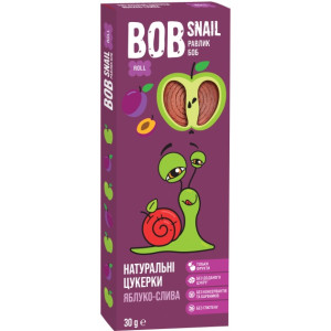 Натуральні цукерки Bob Snail яблуко-слива 30г