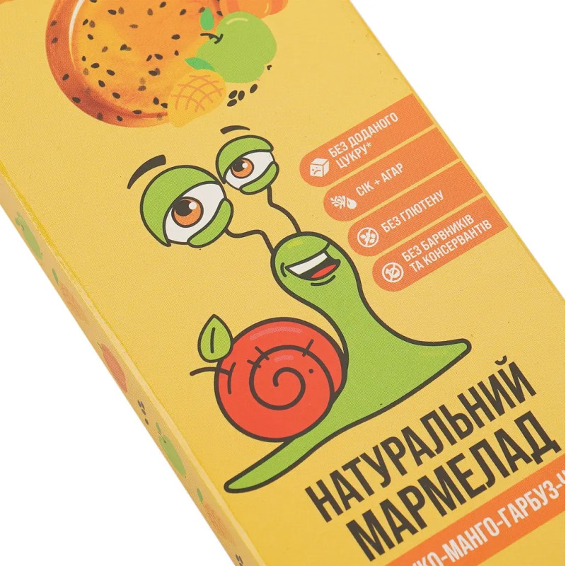 Натуральний мармелад Bob Snail яблуко-манго-гарбуз-чіа 27г