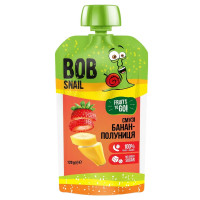 Пюре фруктове Bob Snail смузі банан-полуниця пастеризоване 120г