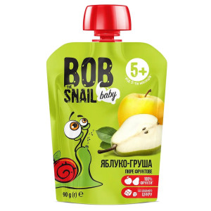 Пюре фруктове Bob Snail яблуко-груша гомогенізоване 90г
