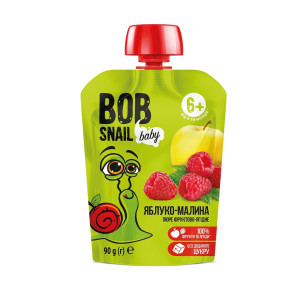 Пюре фруктове Bob Snail яблуко-малина гомогенізоване 90г