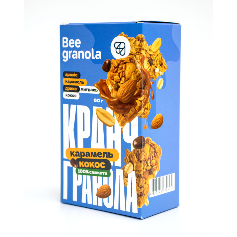 Кранч гранола Bee Granola карамель-кокос 60г