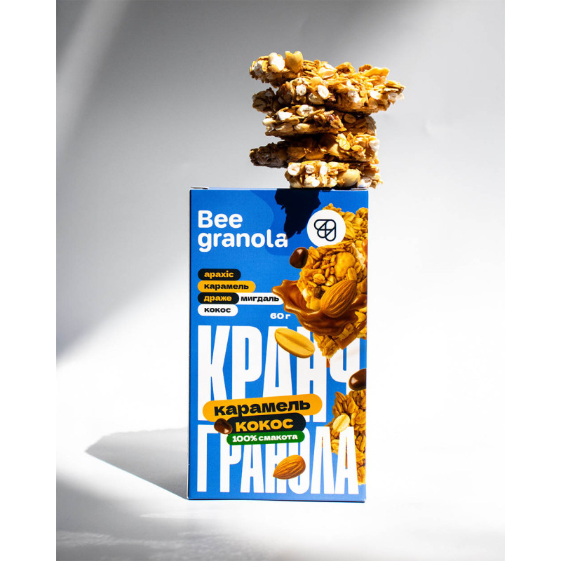 Кранч гранола Bee Granola карамель-кокос 60г