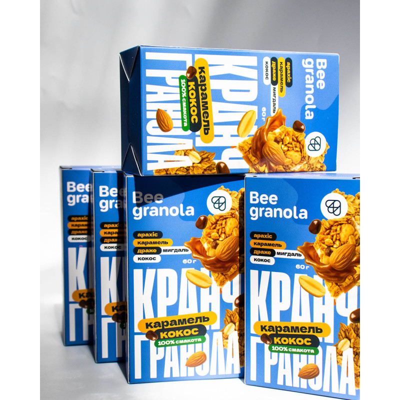 Кранч гранола Bee Granola карамель-кокос 60г