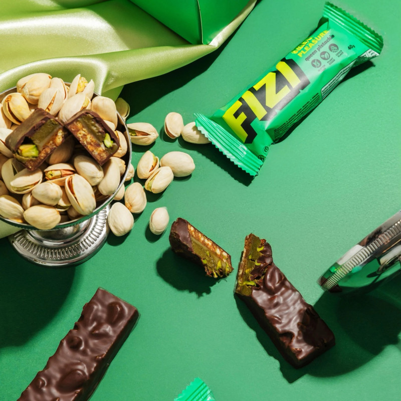 Батончик Fizi Guilty pleasure Queen Pistachio у шоколадній глазурі 40г