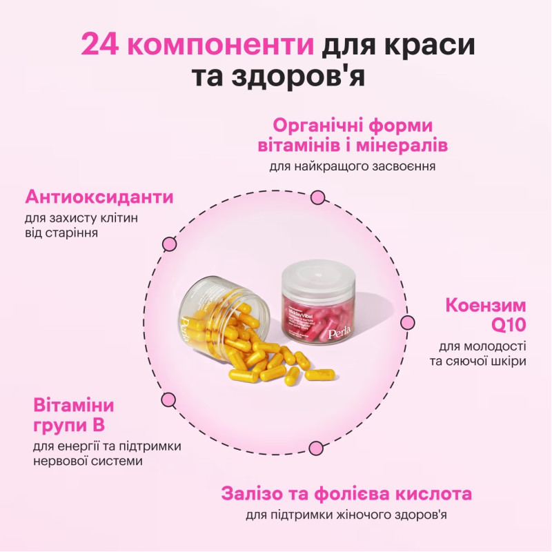 Вітаміни для неї Perla Helsa Multi-Beauty Duo-Caps 60 капсул