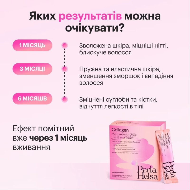 Морський колаген Perla Helsa 30 стіків 150г