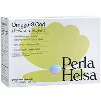 Омега-3 Perla Helsa із печінки тріски Wellness Complex з вітамінами A та D3 120 капсул